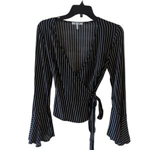 Three Dots Wrap Top, EUC, S